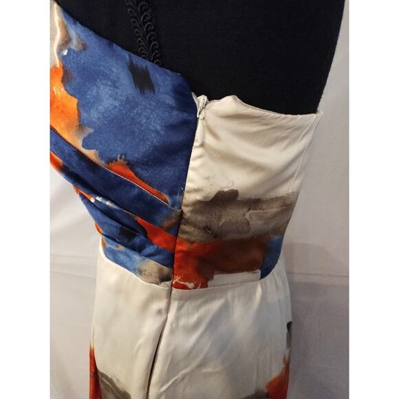 Outback Red Strapless Dress Watercolor Size 4 - Picture 6 of 8